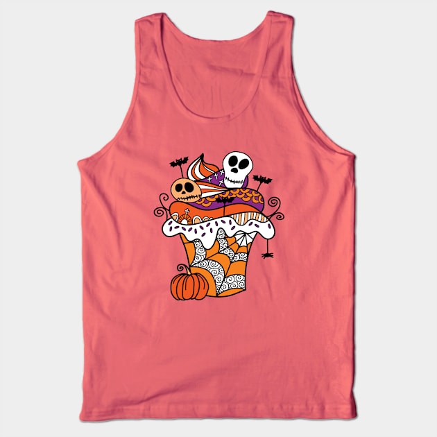 Halloween Cup Cake Tank Top by Tazi